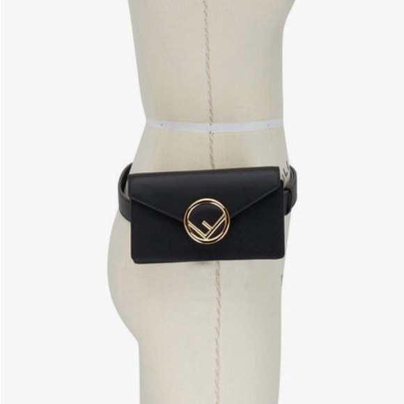 Fendi Logo Belt Bag, Black 100% leather - Picture 6 of 8